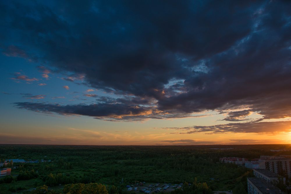 Облака на закате.