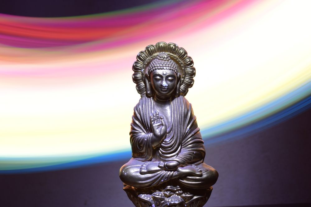 Lord buddha light painting photography