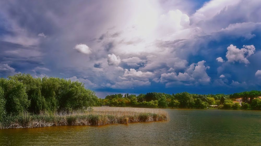 Lake and clouds