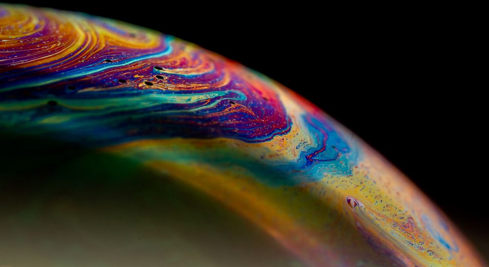 Black holes on a bubble