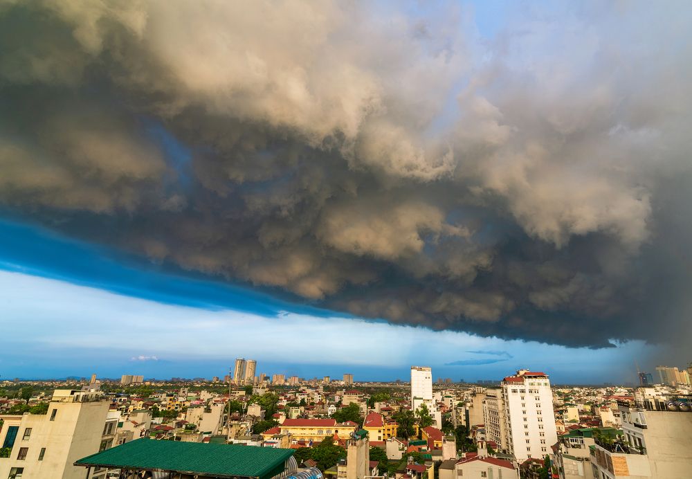 Heavy Clouds ahead of a Storm in HaNoi