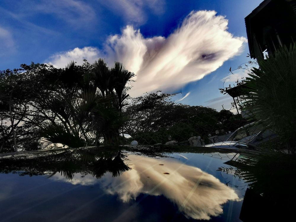 Cloud and reflection