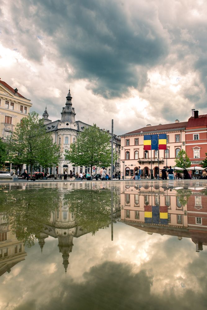 Storm clouds over the city of Cluj Napoca