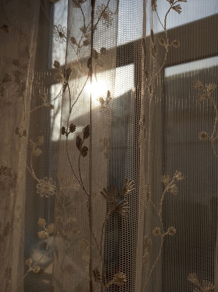 View behind the curtains