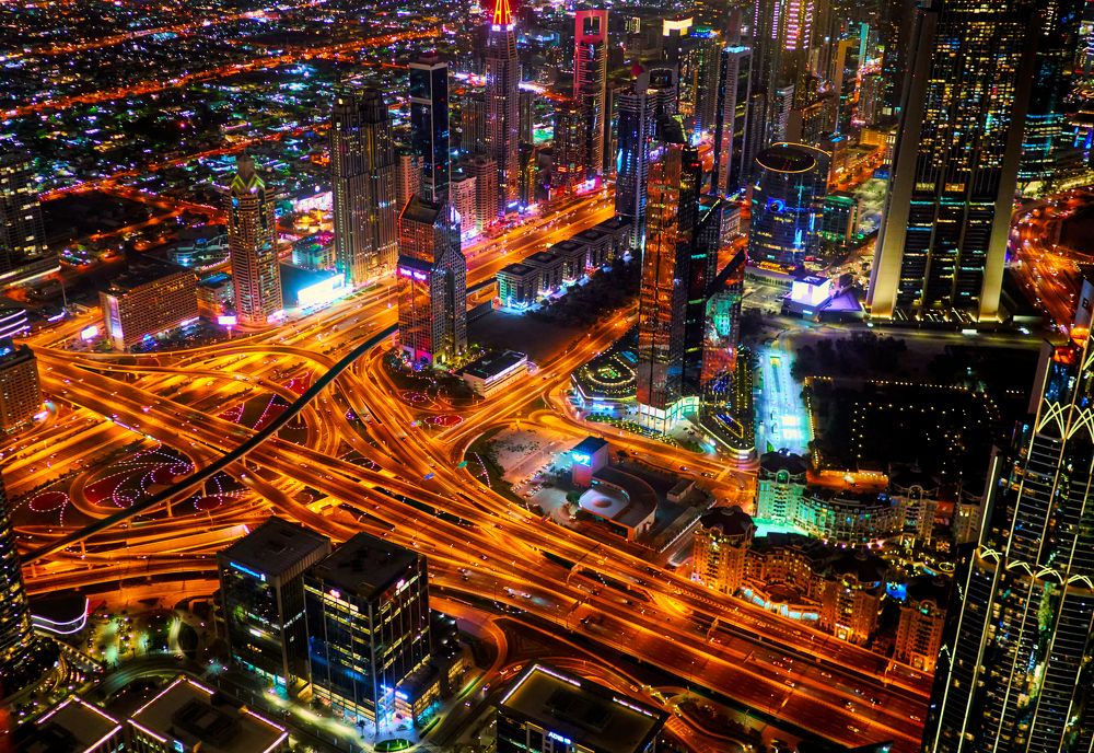 ночной Дубай