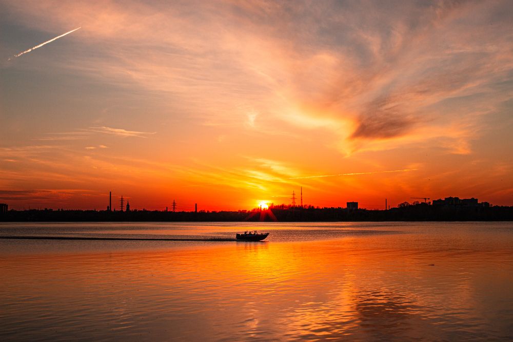 Облака на закате.