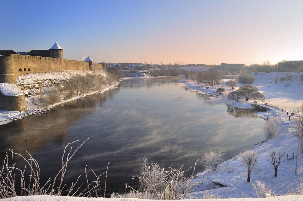 Морозный день.