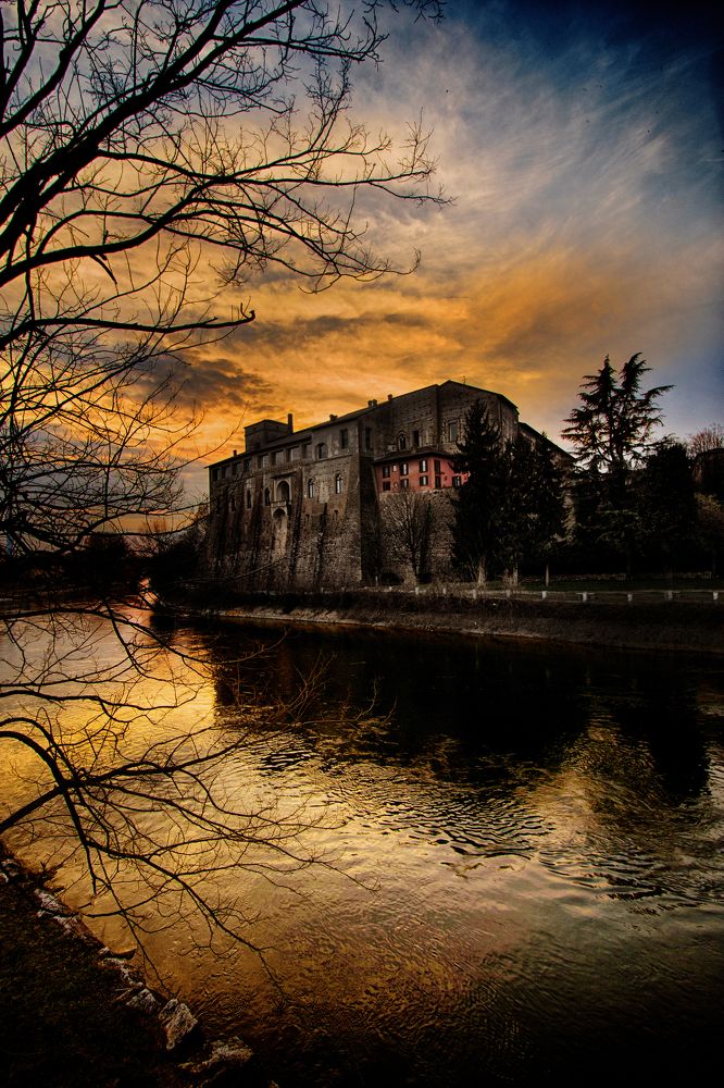 Sunset on the Adda river