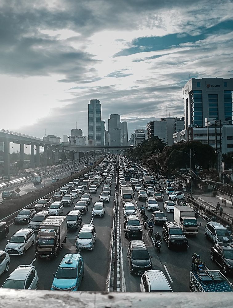Traffic jam in Jakarta