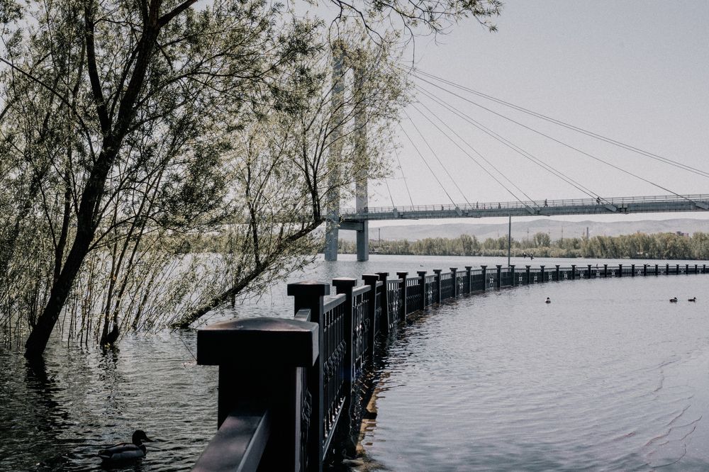 Енисей гуляющий по Красноярской набережной