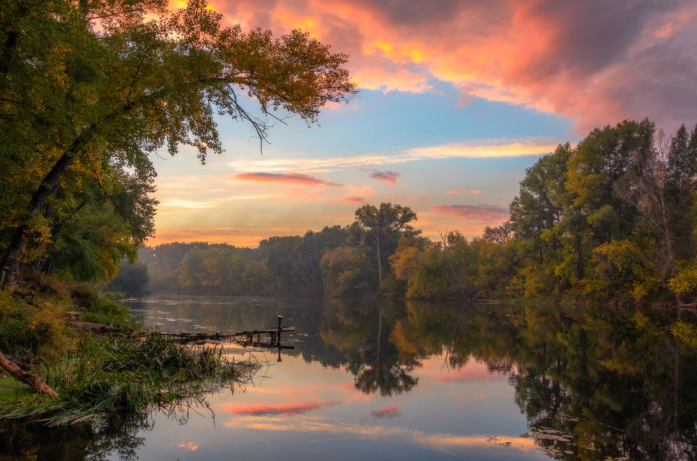 Вечер на реке Урал