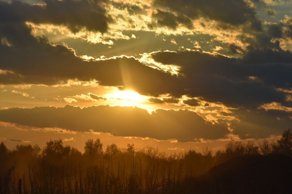 Spring sunset