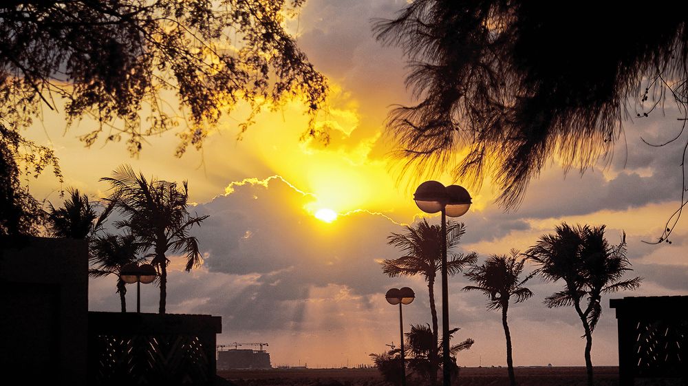 One of the winter evening in Dubai, UAE