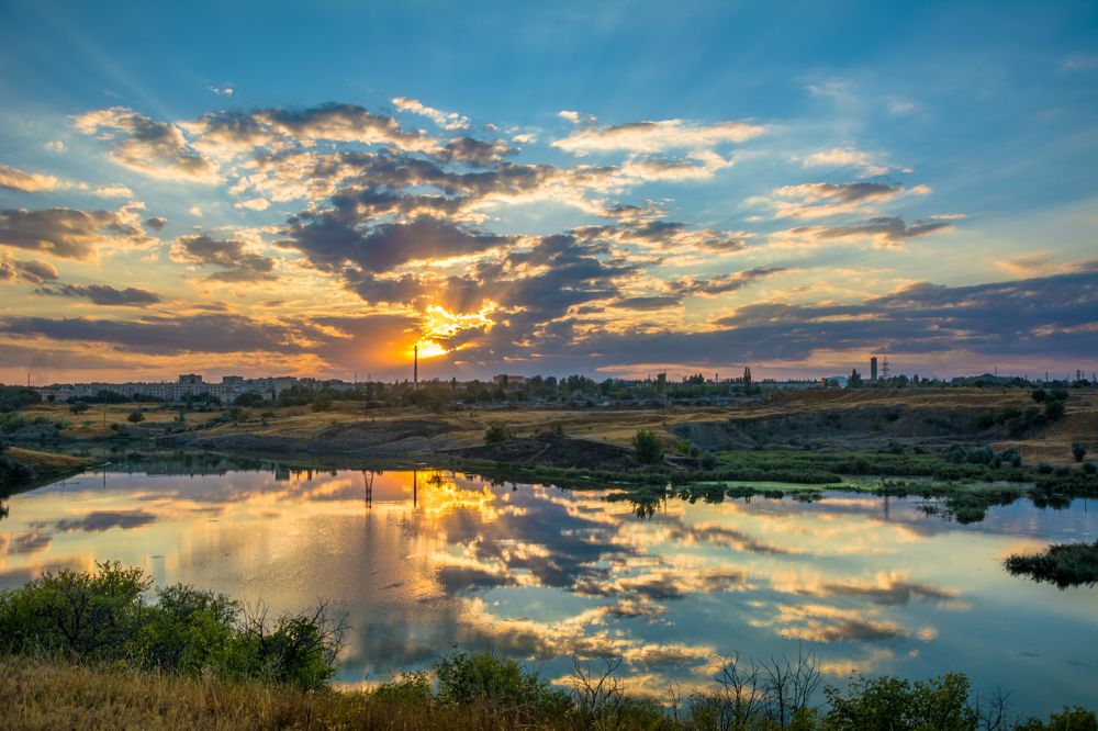 Закат в отражении