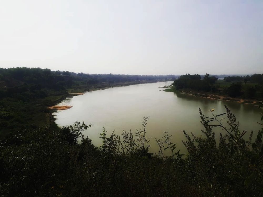 Bending of River Damodar, West Bengal