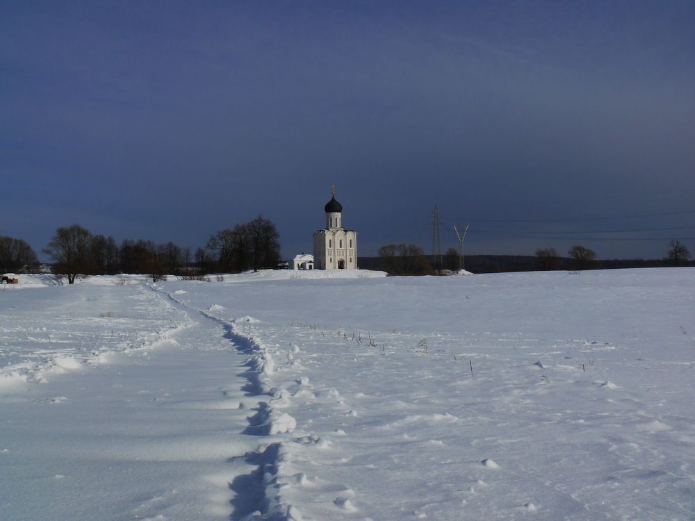 Морозный день.