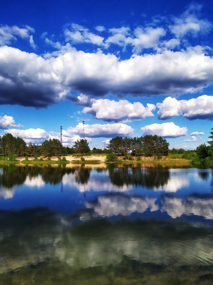 Облака, отражение