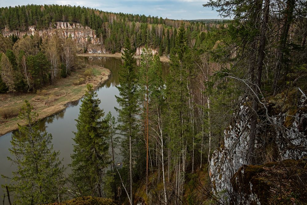 Perevoloka, Chusovaya river, Ural Mountains