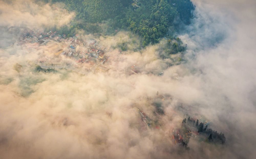 downtown in the clouds