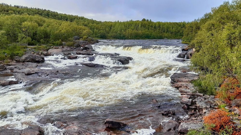 cascade of bitterly cold water