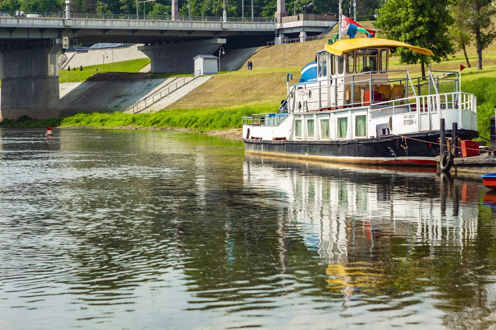 Река Днепр в Могилёве.