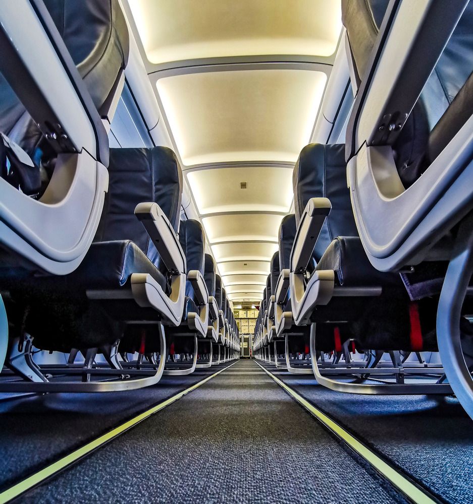 Aircraft seats view