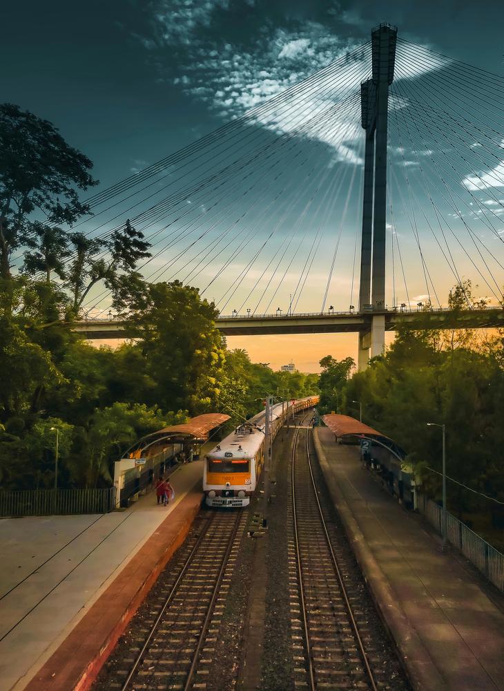 Sunset from the Pricep ghat station.
