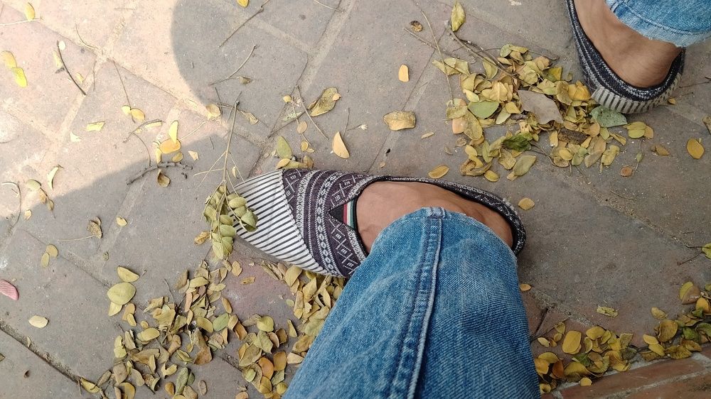 Laying on feet