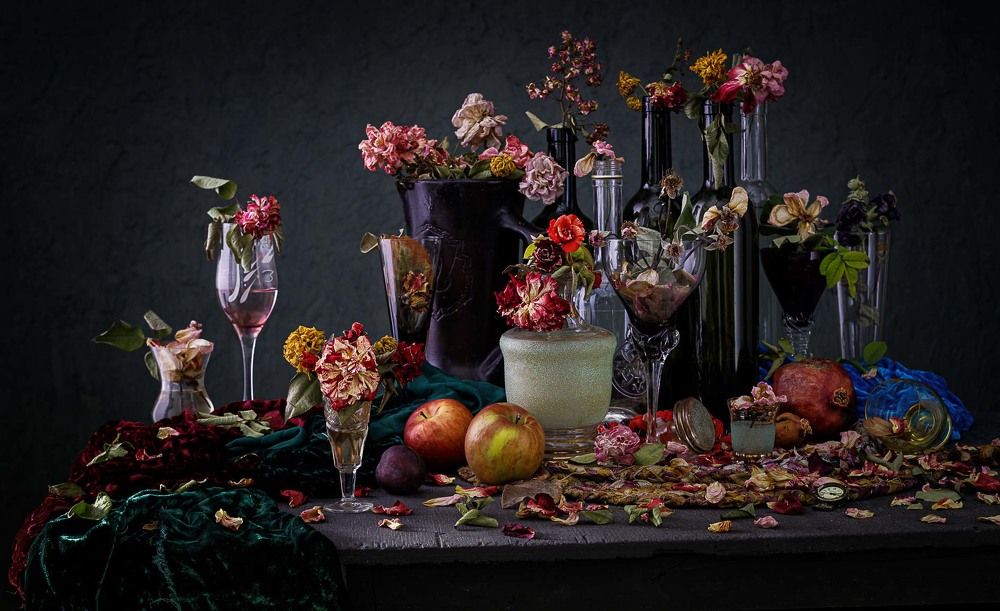 Цветущие в бутылках