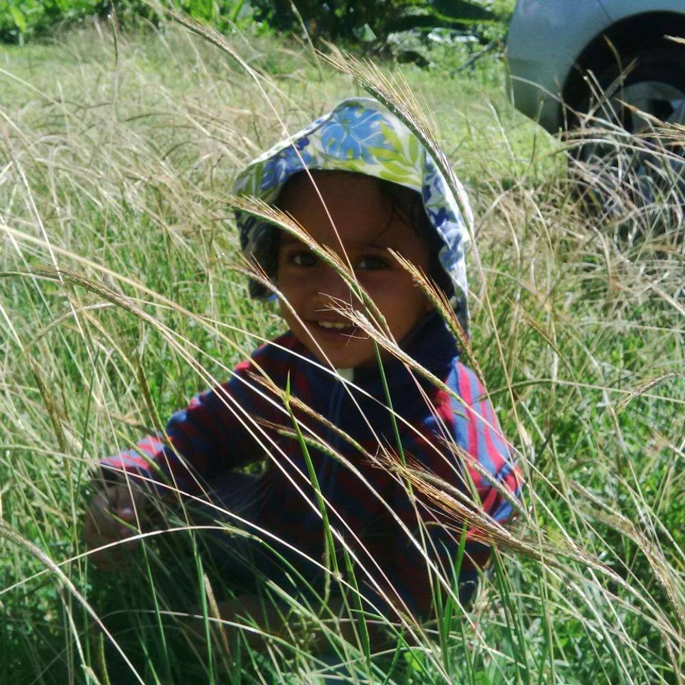 A girl and a meadow