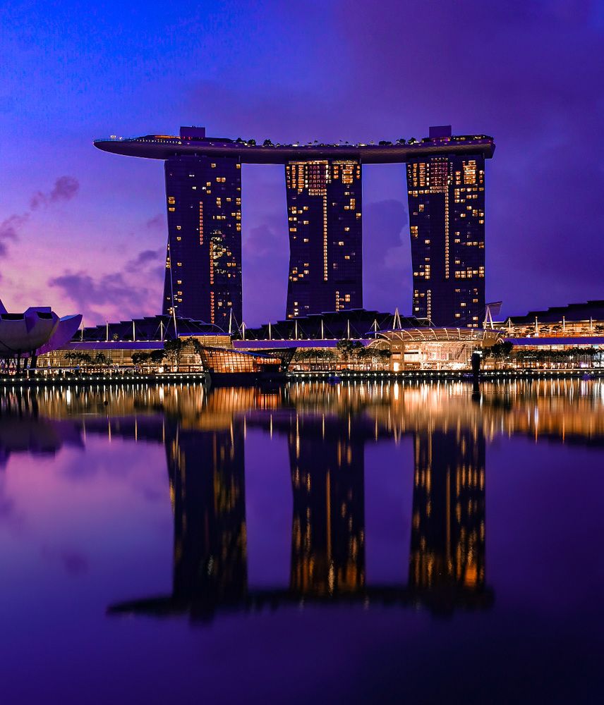 Blue hour shot of MBS