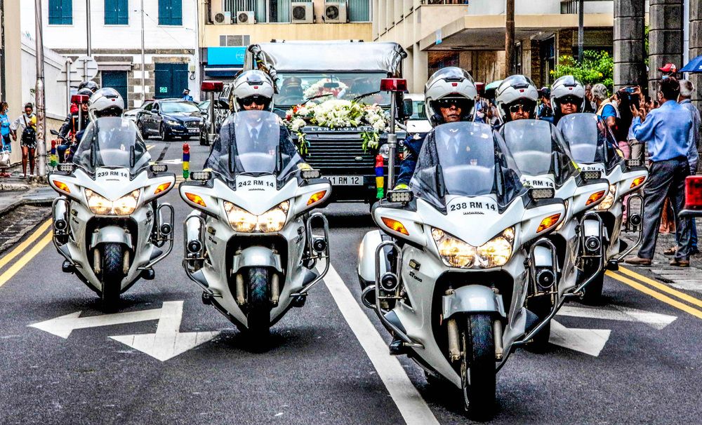 Ex President of Rep of Mauritius and Prime minister funeral