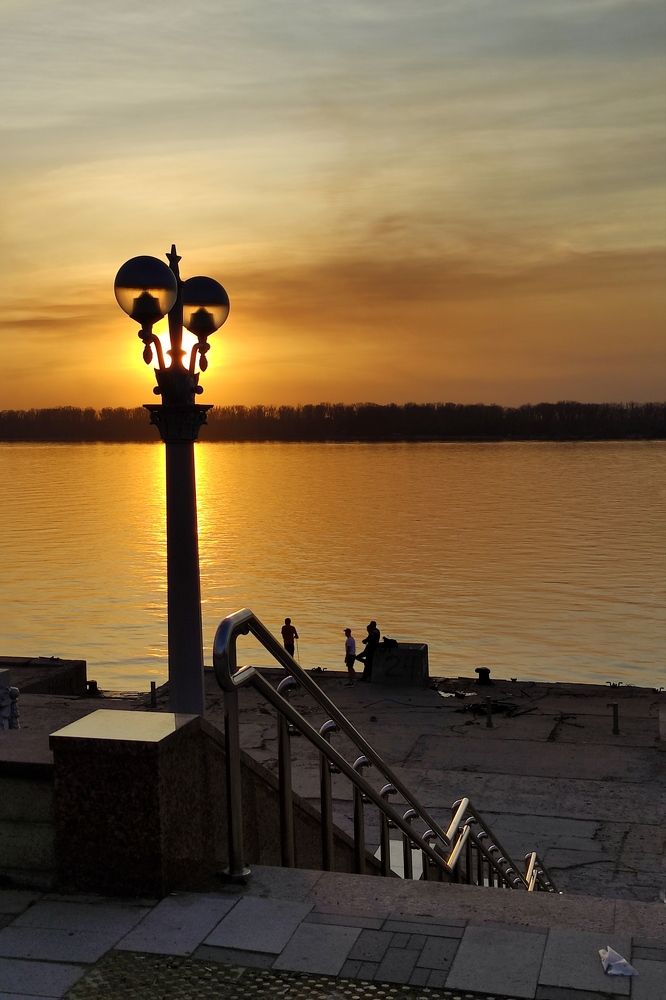 Самара. Закат на Волге.