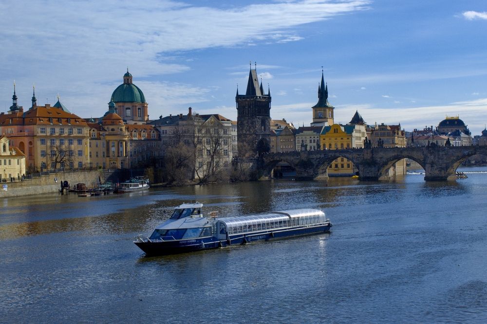 Steamer on the Vltava river