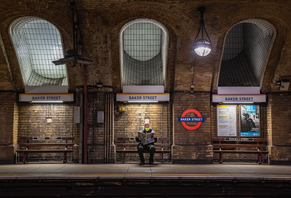 Alone in Baker Street Station