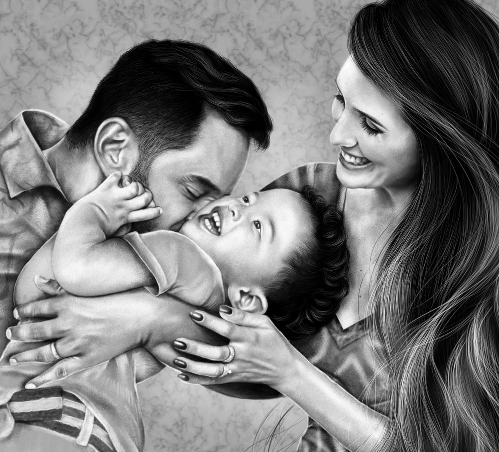 Família àquela que nos dá o amor incondicional Emoção representada em um clique.