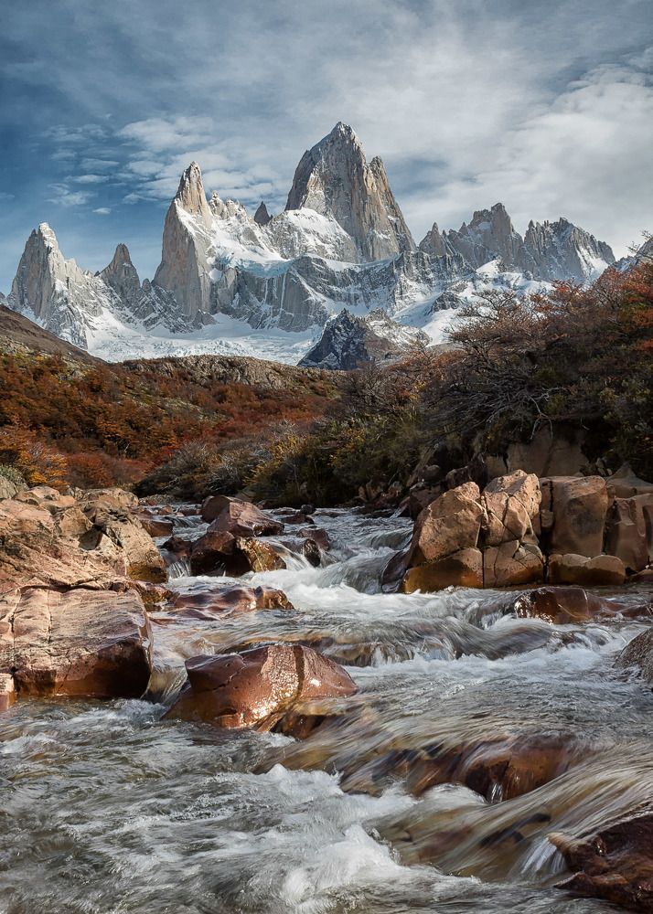 Postal de otoño en patagonia sur