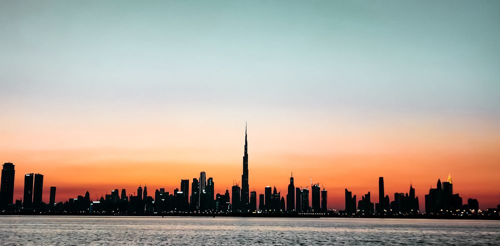 Evening view of Dubai