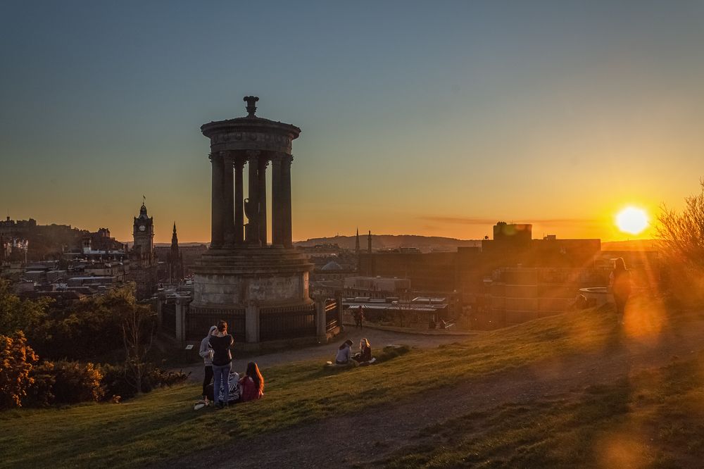 Sunset over Edinburgh