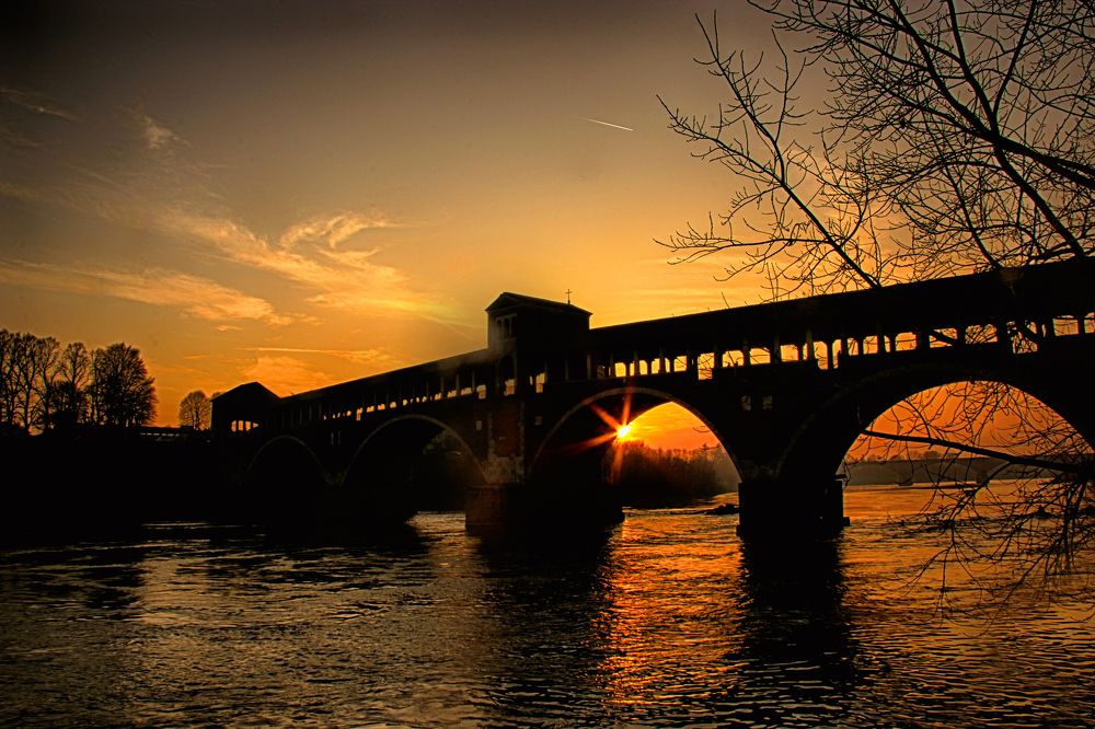Cover Bridge at sunset