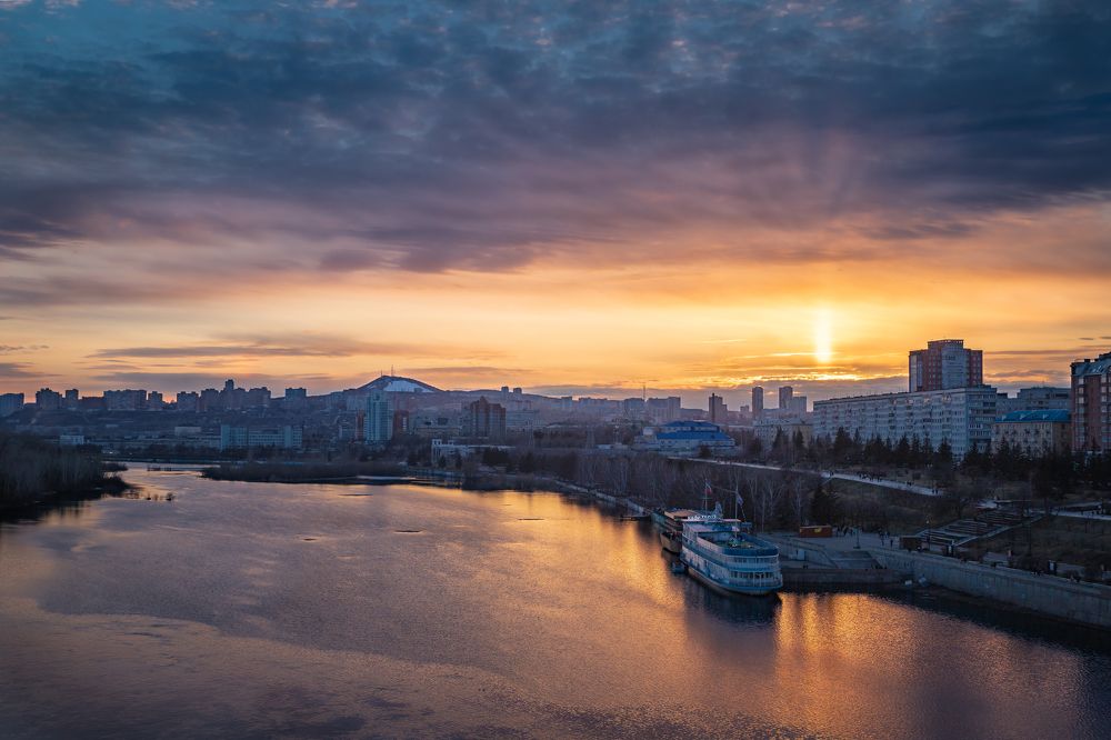 Закат над Енисеем