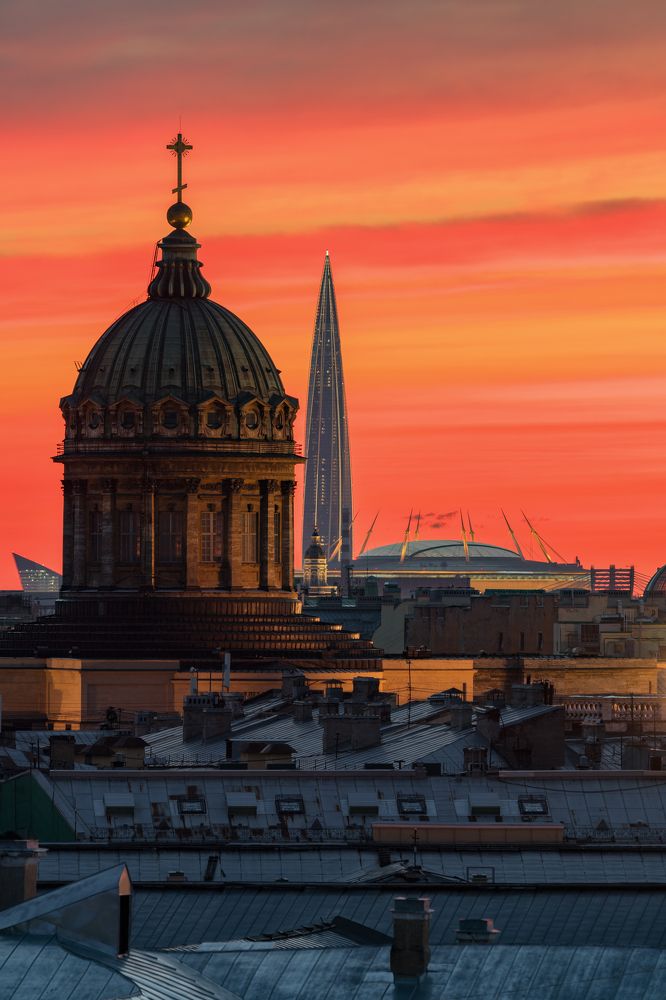 Майский закат в Санкт-Петербурге