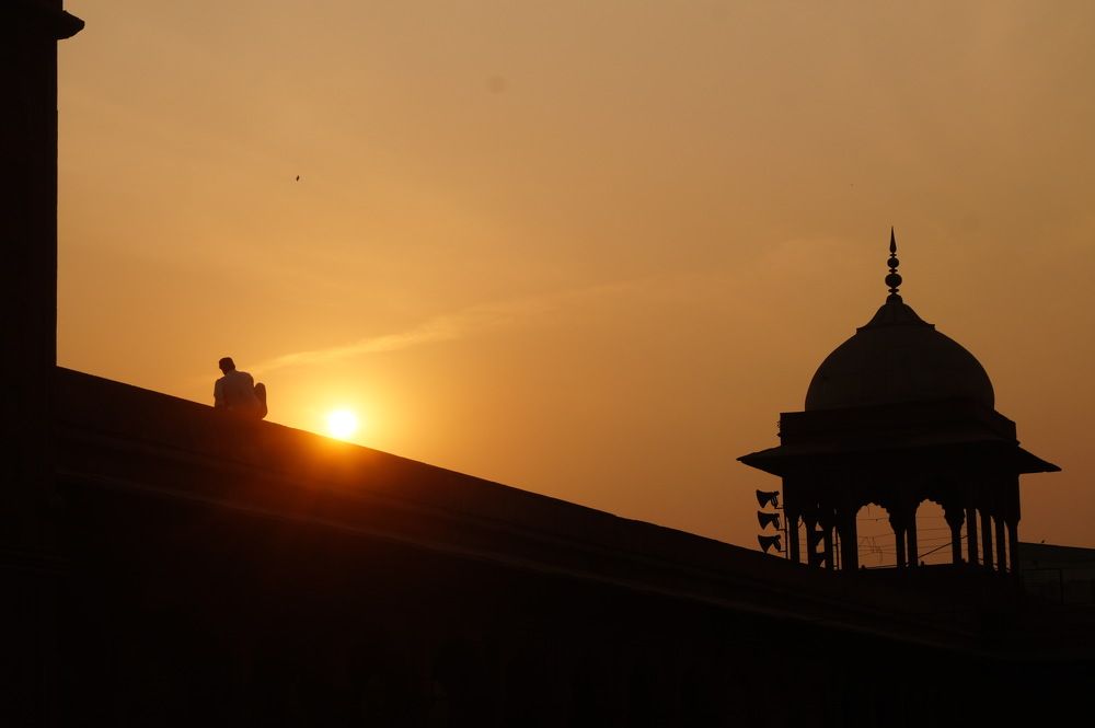 Sunset in Delhi Friday Mosque