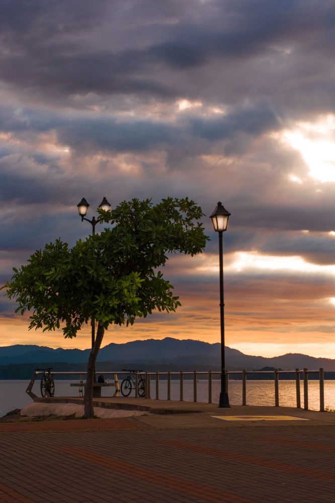 Sunset in the city of Puntarenas