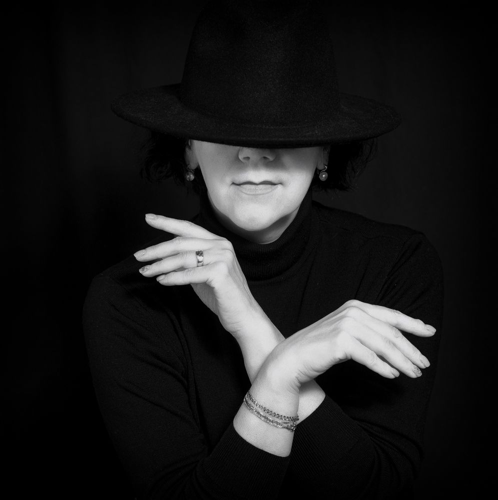 Woman in black