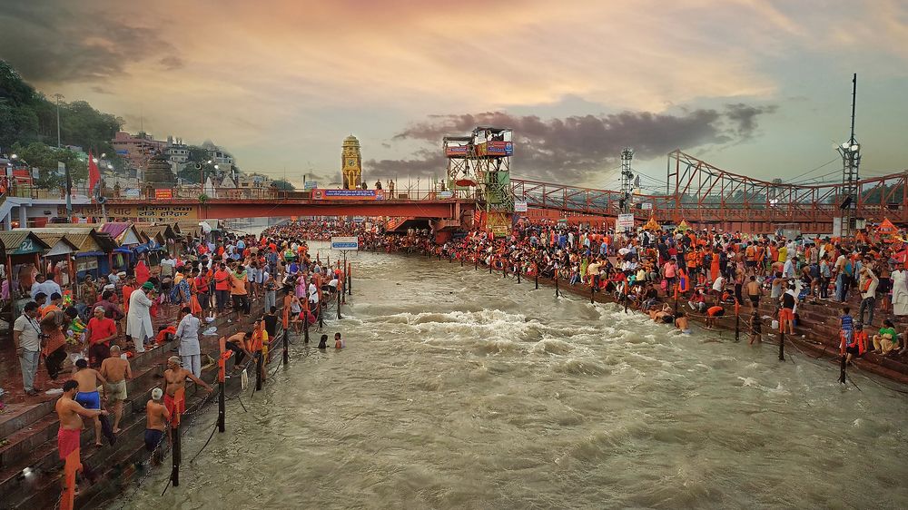 Ganga beside Har ki Pauri Ghat-Haridwar