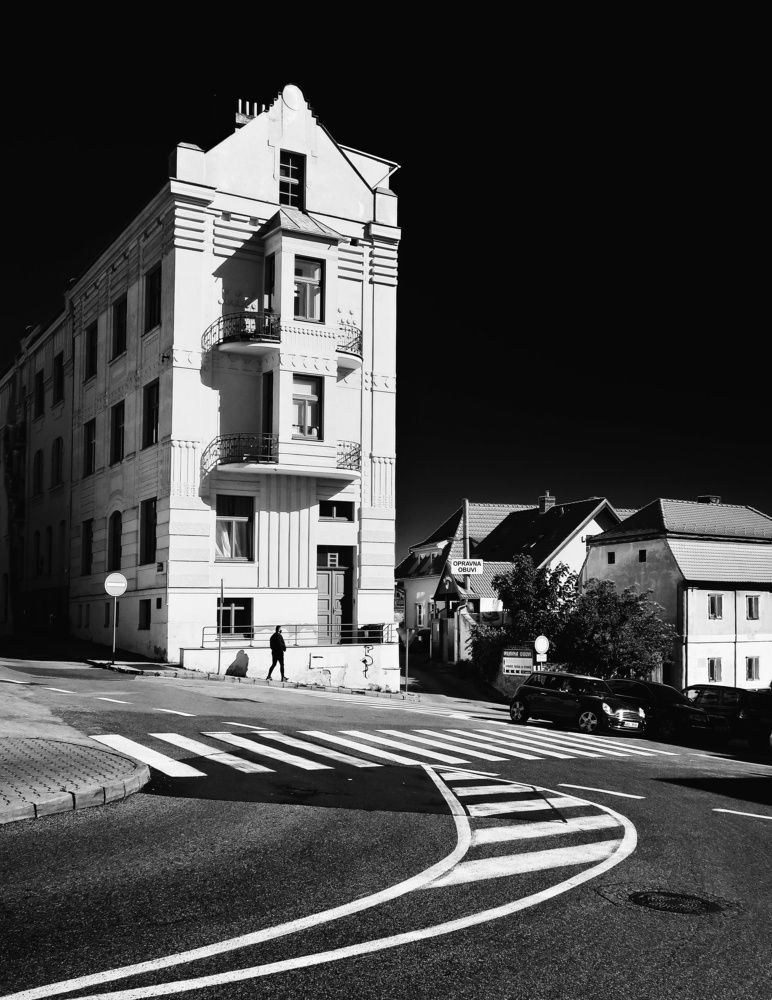 black and white city-Kladno