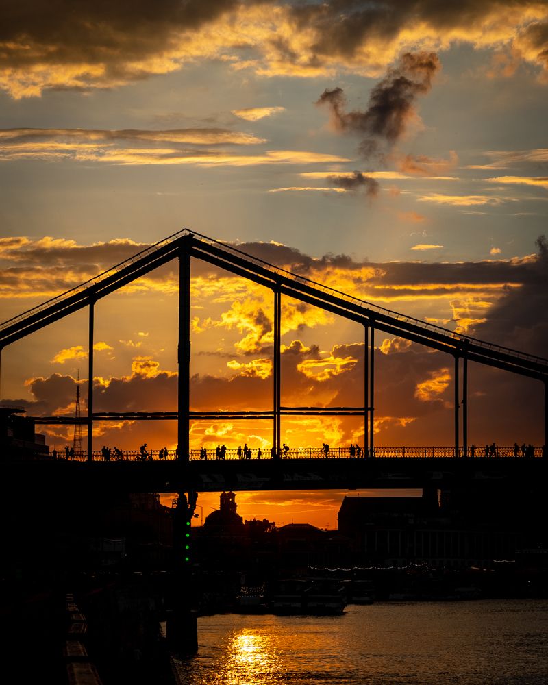 Pedestrian bridge over the Dnipro river