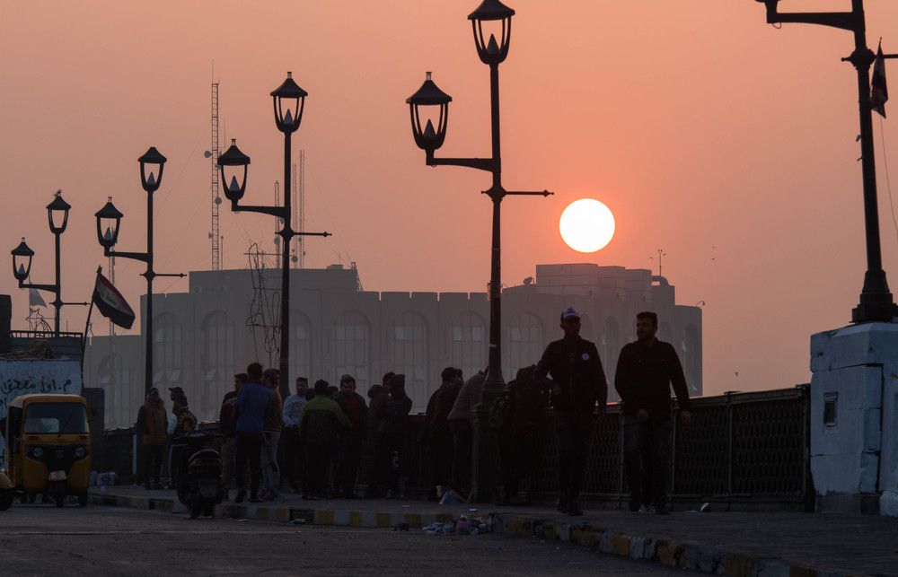 sunset in Baghdad