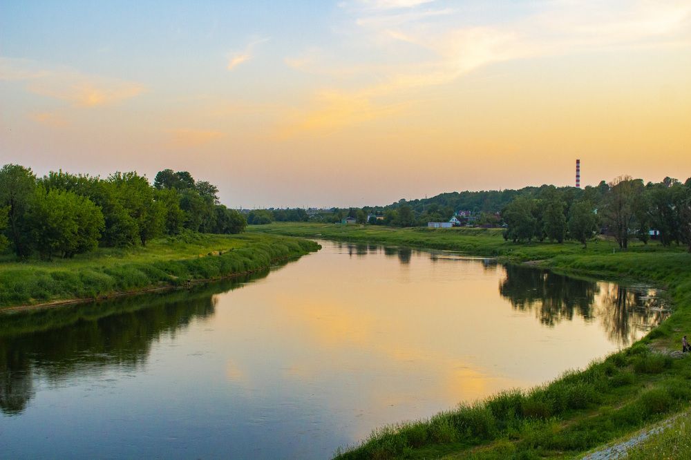 Река Днепр в Могилёве.